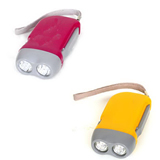 2 LED Hand Press Flashlight