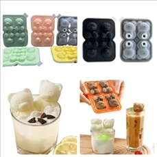 2 Pack Bear Ice Molds/Cube Trays