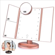 21 LED Tri-Fold Magnifying Makeup Mirror