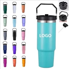 30 oz IceFlow Stainless Steel Tumbler with Straw