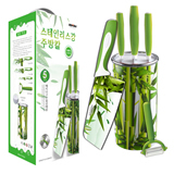 4 Pieces Non-stick Bamboo Printed Ceramic Knife Gift Set