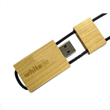 4GB Wooden And Bamboo USB Flash Drive With Stylish Rope