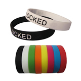 Adult Size Silicone Debossed Wristband
