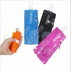 BPA free Plastic flat water bottle bag