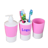 Bathroom Wash Set Print Logo