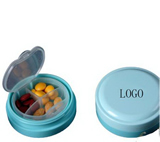 Blue Three Grids Empty Pill Case