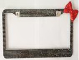 Bowknot Diamond-encrusted License Plate Frame