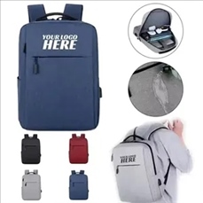 Business Slim Backpack with USB Charging Port