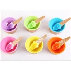 COLORFUL ICE CREAM SPOON & BOWL SET