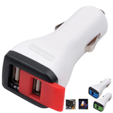 Car Dual Port USB Chargers for Mobile Phones