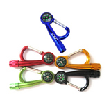 Carabiner Flashlight With Compass