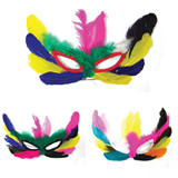 Children's Feather Mask Halloween Costume Party Mask