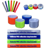 Colorful PVC Reflective Slap Bracelet