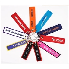 Custom Embroidered Woven Keychain