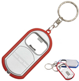 Custom Imprinted LED Light Keychain with Bottle Opener