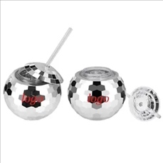 Disco Ball Tumbler wIth Straw