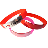 Fashionable Unisex Silicone Bracelet With Metal