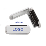Foldable Hair Brush With Mirror