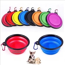 Folding dog bowl