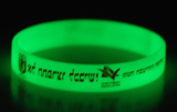 Glowing silicone bracelet