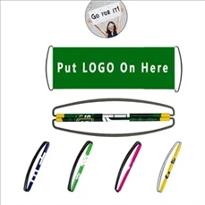 Handheld Roll Up Retractable Hand Pulled Flag Banner