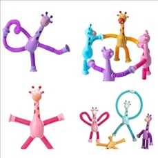 LED Telescopic Suction Cup Giraffe Toy