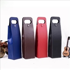 Leather Wine Tote Bag