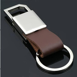 Leatherette Metal Keychain