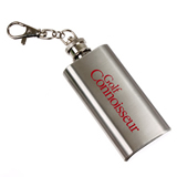 Mini 2oz Stainless Steel Flask With Keychain