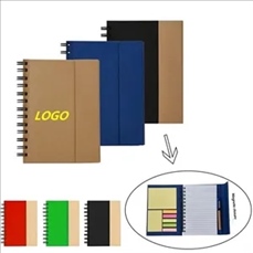 Notepad With Pen In Holder And Sticky Notes