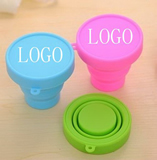 Portable Folded Silicone Travel cup.