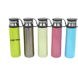 Portable Transparent Cover Stainless Steel Thermos Cup