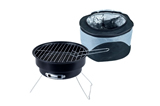 Portable grill and cooler set