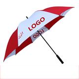 Promotion Fiber Glass Shaft Double Canopy Golf Umbrella