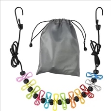 Retractable Travel Clothesline with 12 Clothes Clips Retractable Travel Clothesline with 12 Clothes Clips