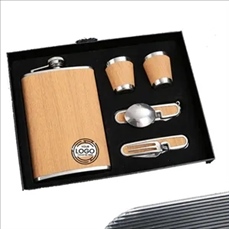 Stainless Steel Flask Knife And Fork Gift Box