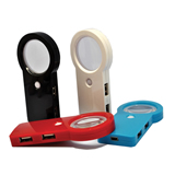 Stylish Magnifying Glass USB Hub, USB Cable