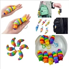 fidget slug keychain toys