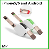 2 in 1 retractable mobile phone USB Cable