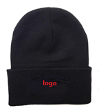 Black acrylic winter hat,Winter beanie hat