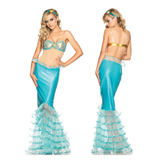 Blue Little Mermaid Cosplay Costume for Party