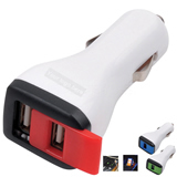Car Dual Port USB Chargers for Mobile Phones