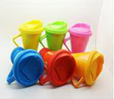 Colorful Flaring Ceramic Coffee Mug with Silicone Cap