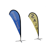 Flutter teardrop Flags with X Stand-single