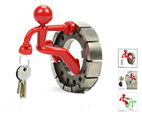 Hot Sale Cute Little Magnetic Man  Keychain