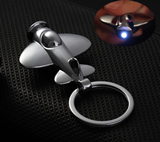 Metal Key Chain with bright LED light with a plane shape