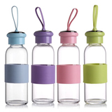 New Pyrex Glass Water Bottle With Silicone Sleeve