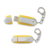 Oval 1GB USB Flash Drive With Keychain