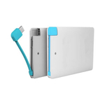 Portable Card Power Bank Charger 2600 mAh With Data Cable