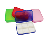 Promotional 6 Compartment Pill Case, Pill Box
